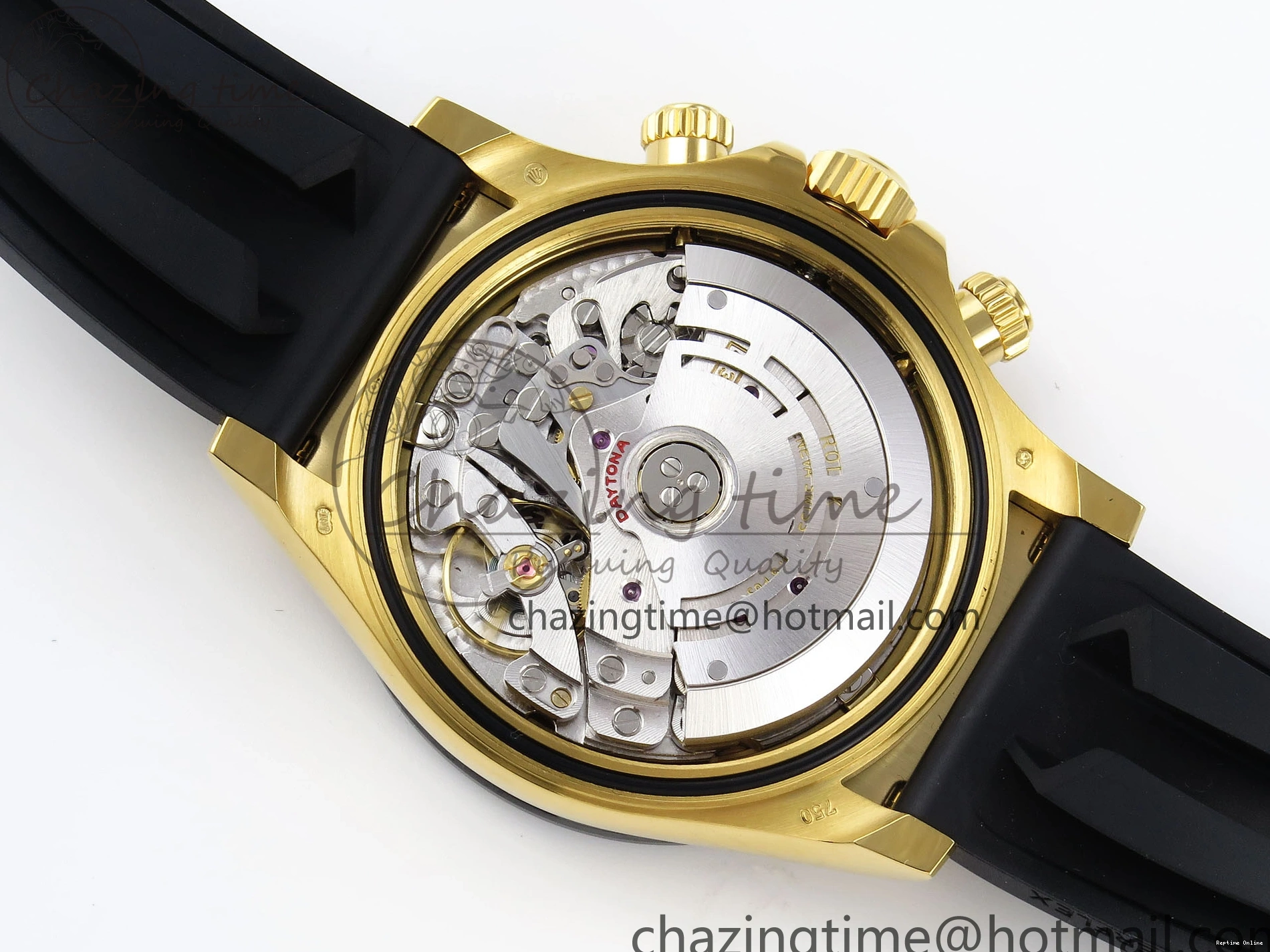 0420 DAYTONA 116518 APSF 1:1 BEST EDITION YG BLACK DIAL ON OYSTERFLEX RUBBER STRAP SH OnTrend 1784